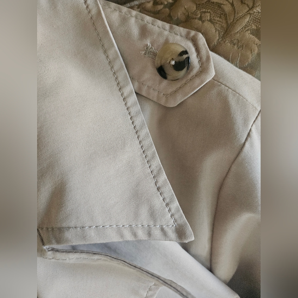 NWT Mango Double-Breasted Trench Coat Cream/Tan - Picture 9 of 16